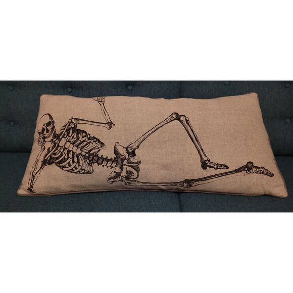 Skeleton Halloween Marshall's Homegoods TJ Maxx Body Pillow Throw Pillow - Picture 1 of 9